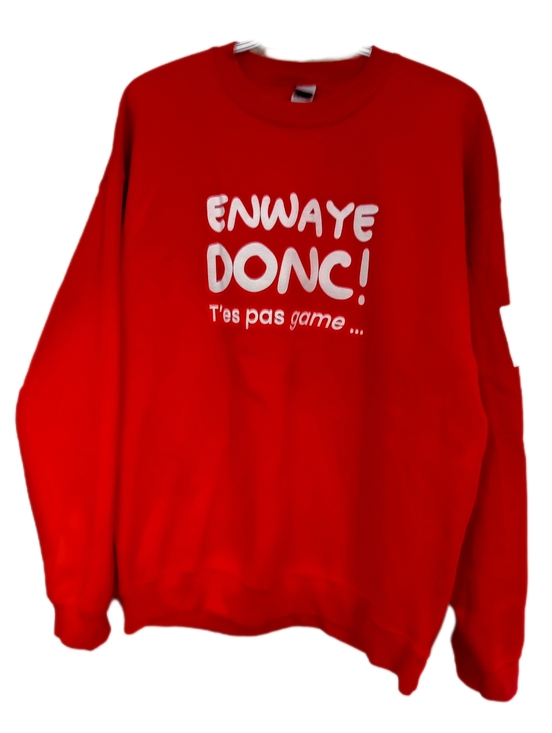 Gildan Tops - Gildan Red Sweatshirt with White Graphic
